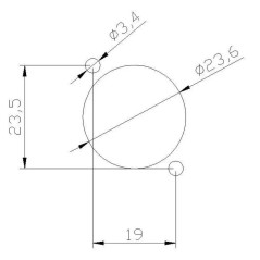 Lanview D-Size Keystone black &